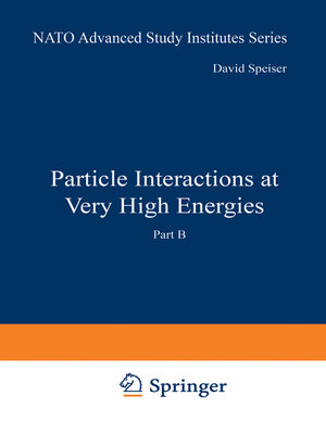 cover image of Particle Interactions at Very High Energies